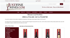 Desktop Screenshot of justfinewines.com
